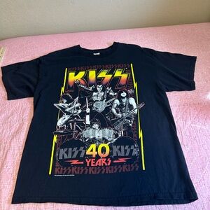 KISS 40 Year Anniversary 2014 KISS Catalog Black  T-Shirt